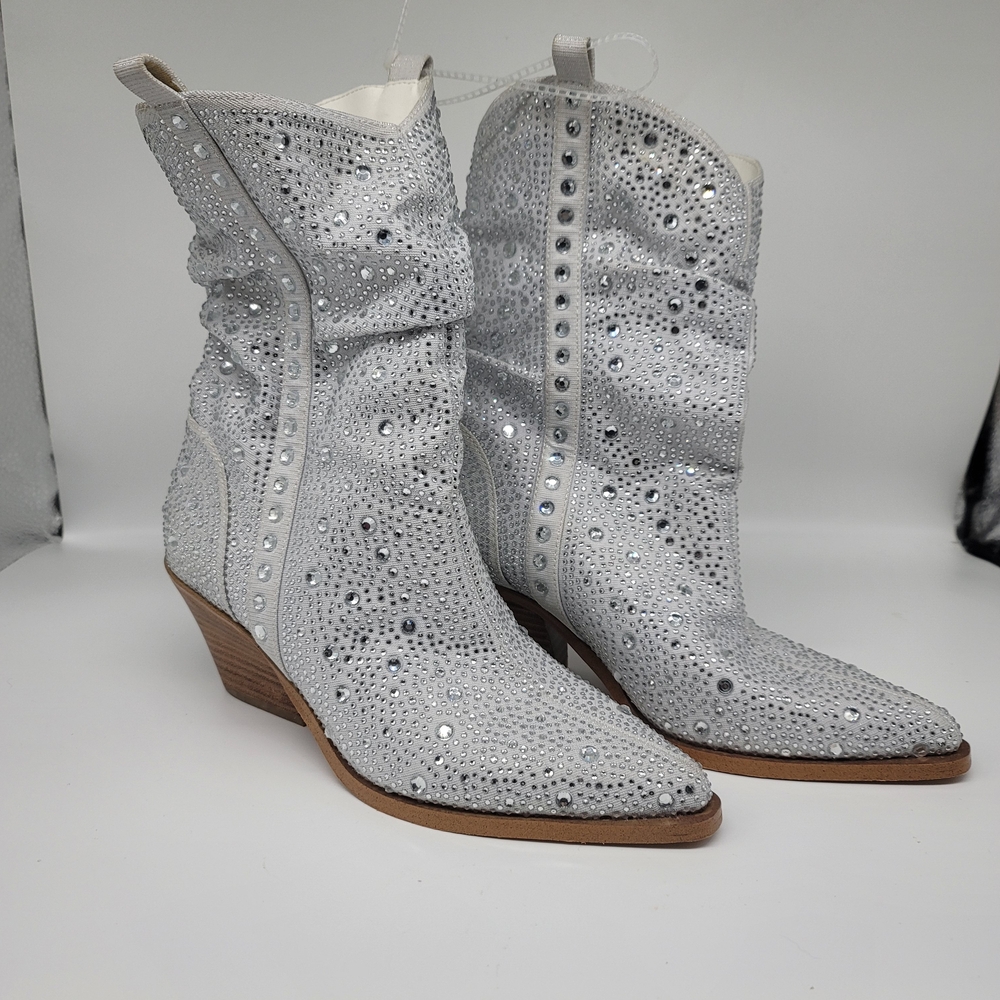 Jessica Simpson Silver Studded Ankle Boots